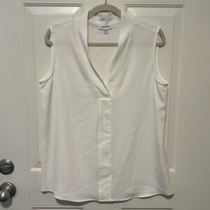 Calvin Klein Sleeveless Cream Top Size Large